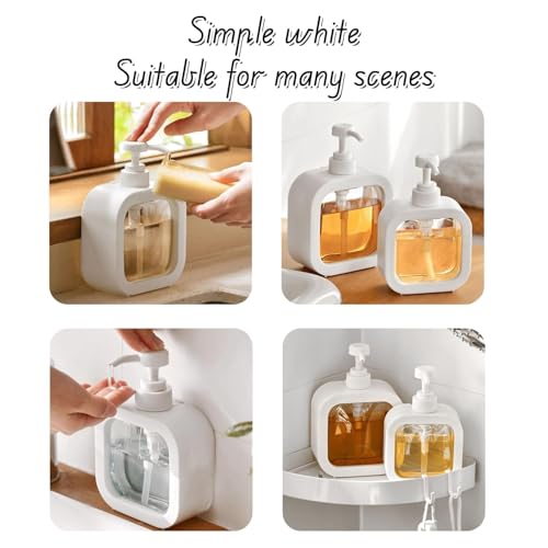 MOLHEM 2-Pack Refillable Soap Dispenser Set - Clear Removable Bottle for Easy Refill, Pump for Shampoo, Conditioner, Hand Soap - Bathroom, Kitchen, Laundry (17oz / 500ml) - Cosy Home Interiors MOLHEM 2-Pack Refillable Soap Dispenser Set - Clear Removable Bottle for Easy Refill, Pump for Shampoo, Conditioner, Hand Soap - Bathroom, Kitchen, Laundry (17oz / 500ml) - Image 8