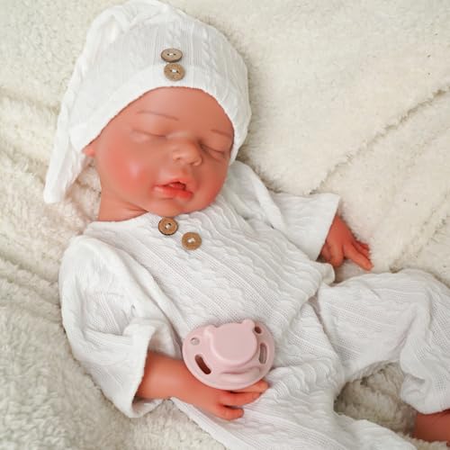 Muñeca Reborn de silicona realista de 17.3 pulgadas miniatura 3