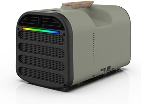 QWAQi Portable Air Conditioner, 5200 BTU Camping Tent Air Conditioner, Compact & Lightweight Outdoor AC Unit for Car, RV, Pets, Camp, BBQ, Remote Control & Touch Screen