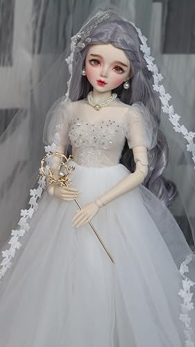 Poupée BJD de 55 cm en robe de mariée pour sublimer votre décoration
