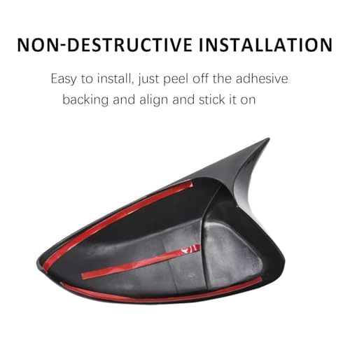 Side Rearview Mirror Covers Cap Compatible with 11th gen Honda Civic 2026 2025 2024 2023 2022 LX EX Sport Si Sedan, LX EX-L Sport Hatchback Without Turn Signal Model (Glossy Black) by FQMY - Used condition - Image 5