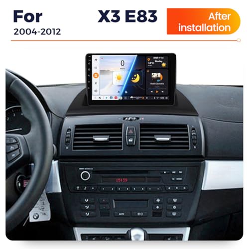 Radio GPS Sat Navi para BMW X3 2004-2012 con Pantalla de 9'' y Android 15.0 2