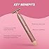 SKIN GYM Beauty Lifter Vibrating T-Bar Gold, Sonic Facial Massage Tool for Sculpting and Circulation