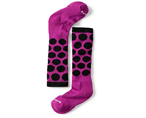 Smartwool Girls' Wintersport All Over Dots, Berry, Large
