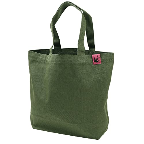 [CAMPFREE] [キャンプフリー] トートバッグ キャンバス 無地 [ 帆布 綿 レディース ] キャンバストート （ ワンポイント ツバメ刺繍 ） 22288 F.オリーブ