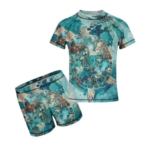 Sea TurtleChildren's Casual Swimsuit Set - Simple and Versatile10-12Y（150cm）