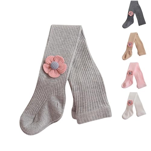 Toddler Girls Cute Flower Tights Knee High Socks Baby Kids Overknee Stretchy Cotton Stockings for 1-12 Years2