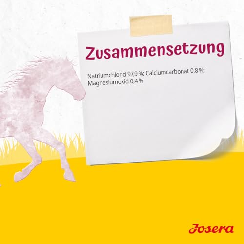 JOSERA Natursalz Plus (4 x 5 kg) | hohe Ausstattung an Zink, Selen und Mangan | Mineralfuttermittel für Pferde