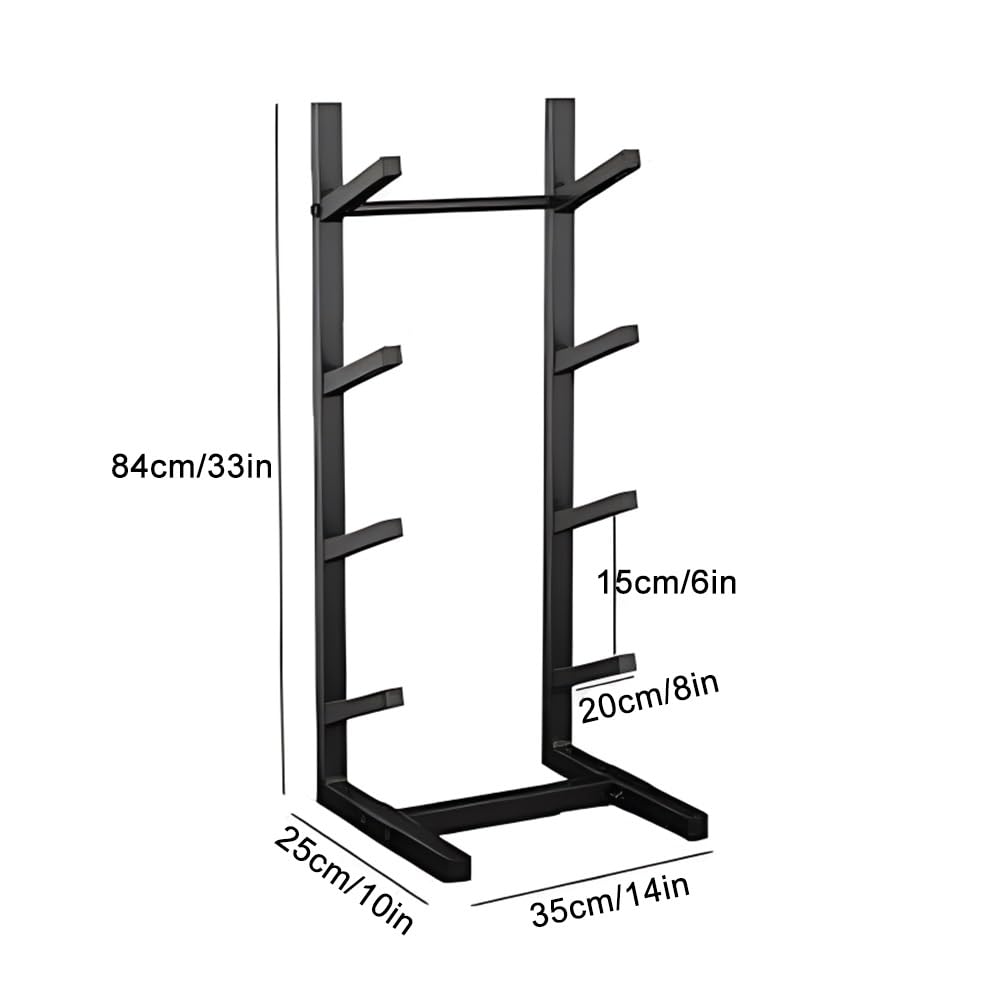 Generisch Snowboard-Präsentationsständer aus Metall, freistehender Organizer für Heim-Fitnessstudio und Garage, Aufbewahrungsständer für Musterboards, Sportmattenhalter, kompakt 35 x 25 x 84 cm (14 x