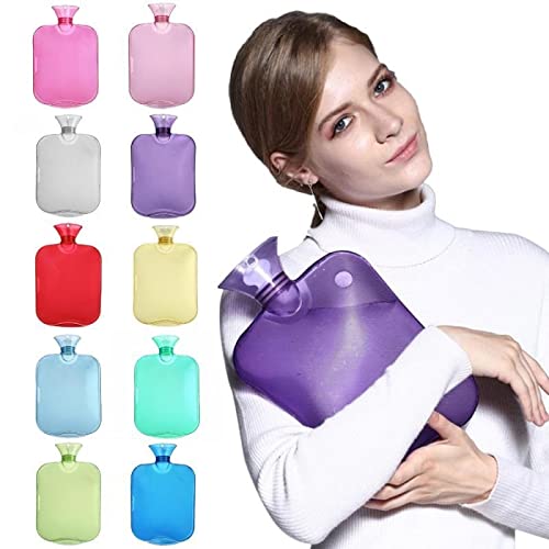 JINGYAN Bolsas de agua caliente 200 0ml Botellas de agua caliente gruesas portátiles CLORURO DE POLIVINILO Botella invierno Mano Calentador Manos Bolsillo Pies Bolsa Agua Caliente(7)