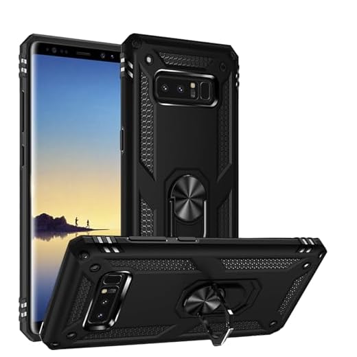for Samsung Galaxy Note 8 Case, for Galaxy Note 8 Slim Case Dual Layer Protective Heavy Duty Armor Rugged [Military-Grade] Protective，for Samsung NOTE8 Magnetic Kickstand Car Holder Phone Case Black