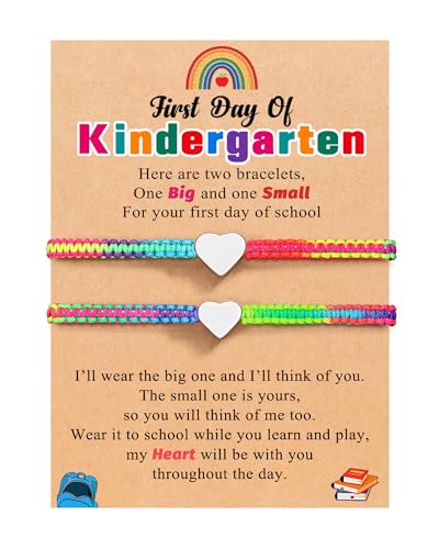 First Day of School Gifts for Mommy and Me Matching Bracelets, Kindergarten/Pre k/ 1st Grade/ 2nd Grade Back to School Gifts