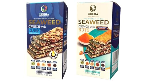 Image of Combo - Sesame Seaweed Nuts and Cheese Seaweed Nuts - Thanh Rong Bien Vi Dau Me va Thanh Rong Bien Vi Pho Mai - 4 per Box with 2 Boxes per Order