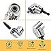 14Pcs Flexible Drill Bit Extension Set,105° Right Angle Drill Attachment,1/4 Inch Hex Shank Bendable Drills Bit Extension 12 Short Screwdriver Bits Electric Hand Tool(Silver+Black)