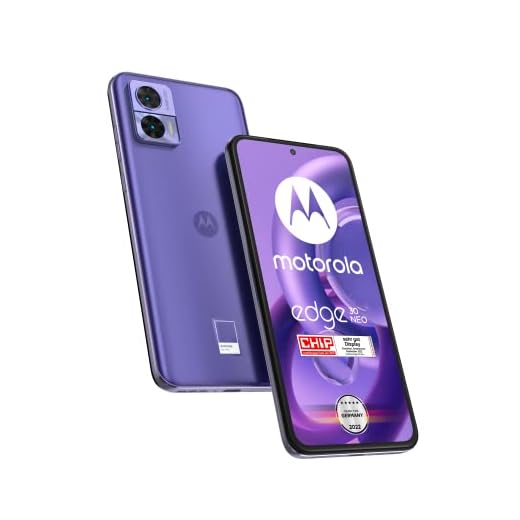 Motorola edge30 neo Smartphone (6,3"-FHD+-Display, 64-MP-Kamera, 8/128 GB, 4020 mAh, Android 12), Very Peri, inkl. Schutzcover + KFZ-Adapter [Exklusiv bei Amazon]