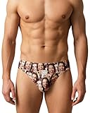 Custom Face Men's Swim Briefs - Add Your Faces & Text to Red, White, Blue American Flag Swimsuit or Funny Bikini Brief Designs - Ideal Gift for Friend, Husband, Boyfriend, Dad or Grandpa - Sizes S-3XL