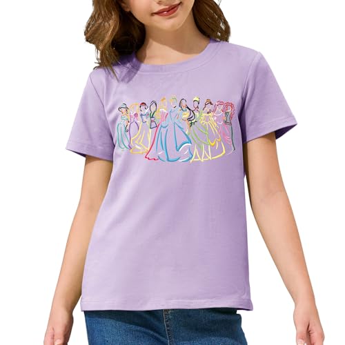 Magical Girls Shirts Magic Princess Bear Animal Friends Tshirts Vacation Trip Soft Tops for Toddlers Kids Cute Tees 3T-12Y3