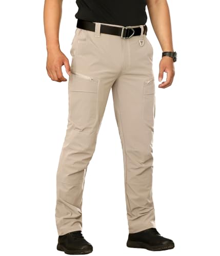 NAVEKULL Men's Lightweight Tactical Hiking Pants Quick Dry Stretch Multi-Pockets Outdoor Work Cargo Pants