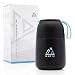 MNT10 Recipiente térmico para comida 450 & 650 ml con libro electrónico gratis, incluye 20 recetas I Premium taza térmica de acero inoxidable en negro Negro , 450ml