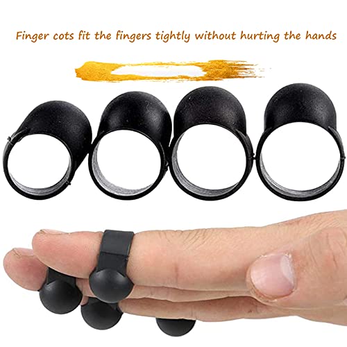 Kit de accesorios para percusión Tyenaza: baquetas para tambor de lengua de acero y protectores de dedos con soporte miniatura 5