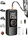 Produktbild Elektrische Luftpump mit Akku, 150 PSI Luftpumpe für Fahrradpumpe, Tragbar Mini Kompressor mit Manometer & Doppelt-LED-Anzeige, 12V DC Elektrische Autoreifen für Autos, Motorräder, Fahrräder und Bälle