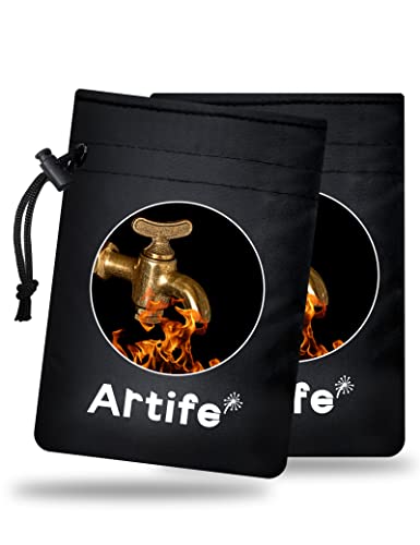 Artife Outside Faucet Covers for Cold Winter Insulated, Standard Size Garden Hose Bib Spigot Socks for Freeze Protection (2 PCS-Black)