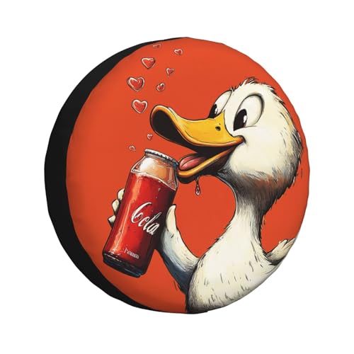 Image of Cute Duck Spare Tire Cover Universal Wheel Tire Cover Funny Cartoon Duck Tire Protectors for Travel Trailer Rv SUV Truck Camper and Many Vehicle 16 Inch