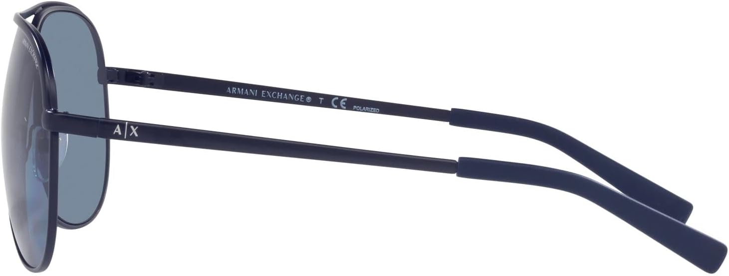 Armani Exchange Unisex Sunglasses Shiny Gunmetal & Black Frame, Gradient Grey Polarized Lenses, 61MM - Image 4