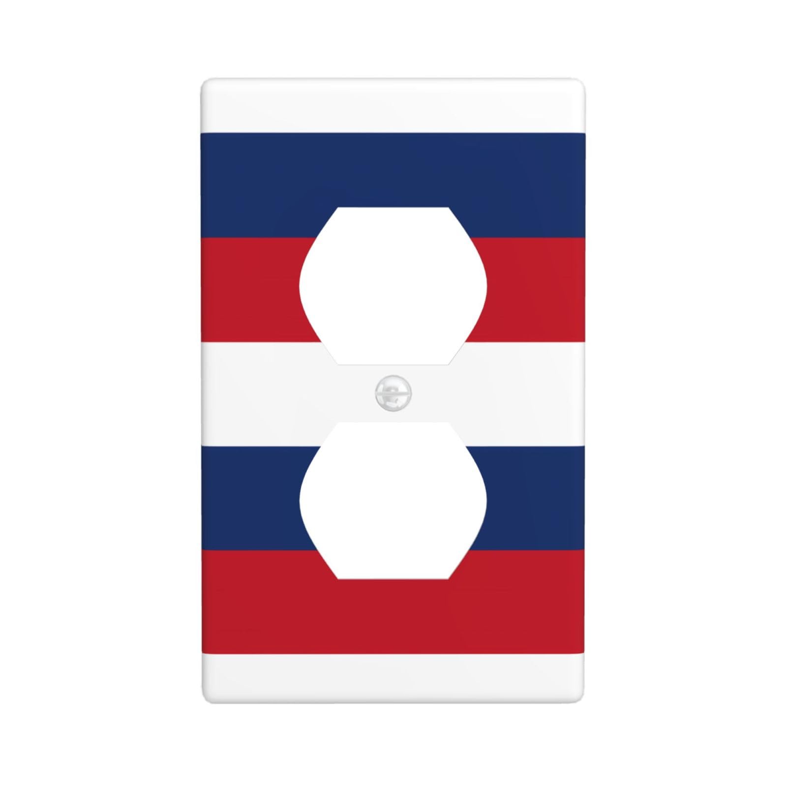 Dutch Flag Decorative Switch Plate Cover-Unbreakable Polycarbonate Wall Plate for Home Office, 1 Gang with Screws