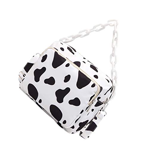 STOBOK Bolsa de Fraldas de Desenho Animado Bolsa de Corpo Cruzado Padrão de Vaca Bolsa de Grande Cap