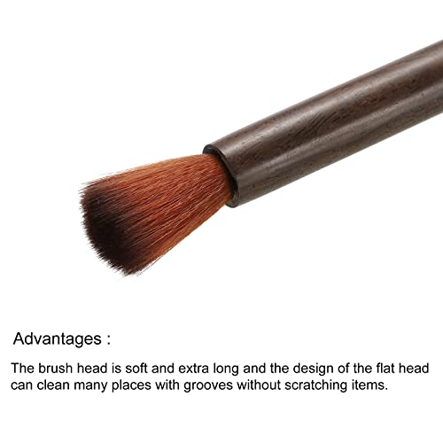 PATIKIL Guitar Cleaner Brush Sandalwood Round Head Guitar String Cleaner Tool for Musical Instrument Dark Brown - Image 4