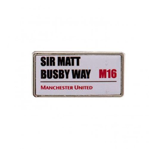 Man Utd Street Sign Pin Badge - One Size by Club Licensed