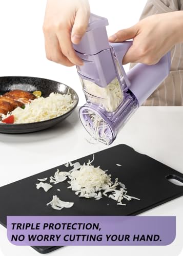 HYQNG Handheld Electric Vegetable Cutter Vegetable Slicer, Cordless Vegetable Chopper with 3 Blades, Cucumber Potato Slicer for Kitchen, Electric Salad Maker for Onion, Cucumber, Carrot,Garlic - Image 7