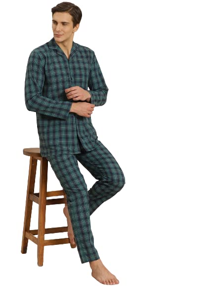 Image of SOJANYA (Since 1958 Men's Cotton Checked Nightsuit Set