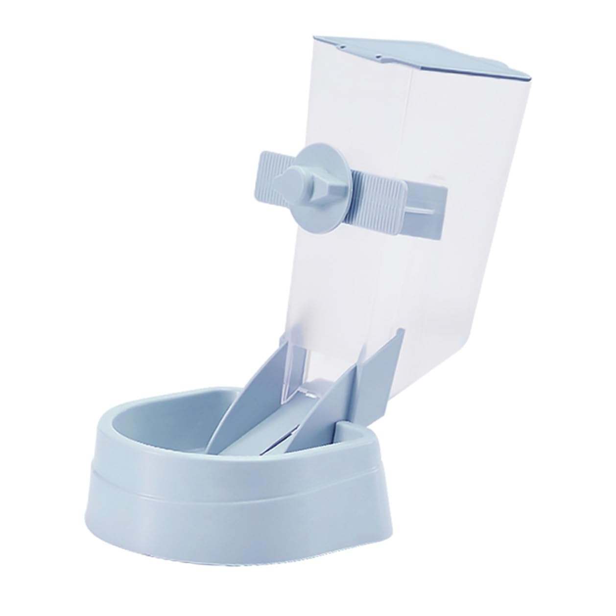 2l Hanging Automatic Dog Feeder Bowl for Cage and Crate, Blue Pet Food Dispenser Station for Puppies and Dogs