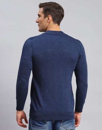 Image of Monte Carlo Men Regular Fit Full Sleeve Solid T Neck Winter Pullover (Pack of 1)