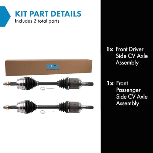 Image of TRQ Front Left and Right CV Axle Assembly Set 2 Piece Compatible with 2017-2022 Nissan Titan 4WD