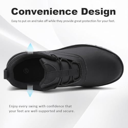 Image of ULTIANT Mens Golf Shoes Waterproof Fixed Spikeless Sole Comfortable Outdoor Sport Shoes Size7.5-13