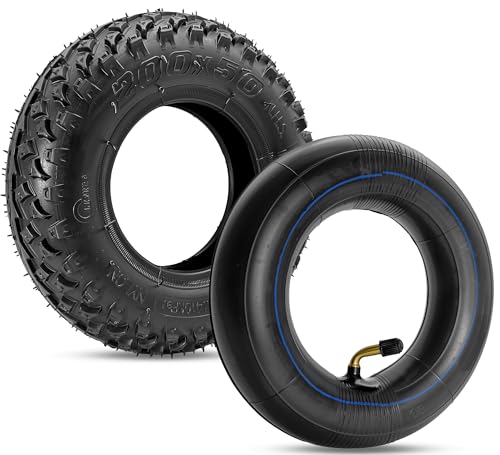 Felixstory Pneu Tout-terrain 200 x 50, Adapté pour Speedway Mini 4 Pro, Pneu 8x2 Pouces Avec Chambre à Air Adapté pour Futecher Gun Pro, Speedtrott GX12, City Bug,...