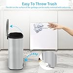 BestMassage 13 Gallon (50L) Stainless Steel Trash Can with Lid, Removable Inner Bucket, Foot Pedal, Soft Close for Home, Kitchen, Office - Image 2