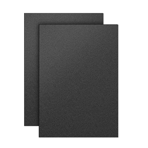 Image of 2 Pack Black ABS Plastic Sheet 8 inch x 12 inch x 1 /8 inch Thick (3mm), High Tensile and Impact Strength Moldable Plastic Sheet Plexiglass Sheet, DIY Material for Home Decor,Handicrafts