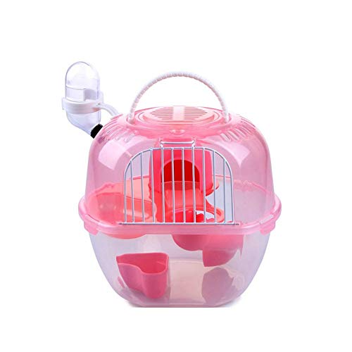 IFEVER Jaula de plástico Transparente de Doble Nivel, portátil, para hámster, Viaje, práctico, Multifuncional y Equipado, casa de Estar Hamste