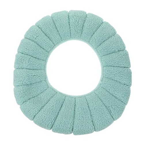 TOBBOMEY Cojín De Inodoro Suave y Lavable Cubierta De Asiento De Baño De Poliéster Amortiguador Térmico Para Estaciones Accesorio De Baño Higiénico y Cómodo