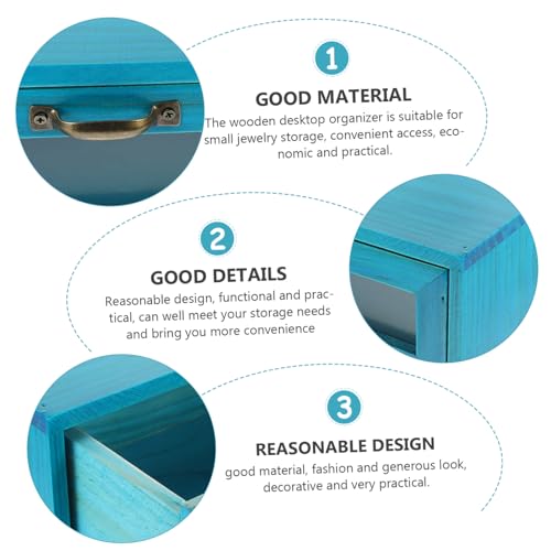 Organisateur de rangement de beauté en bois pour coiffeuse chic - 8