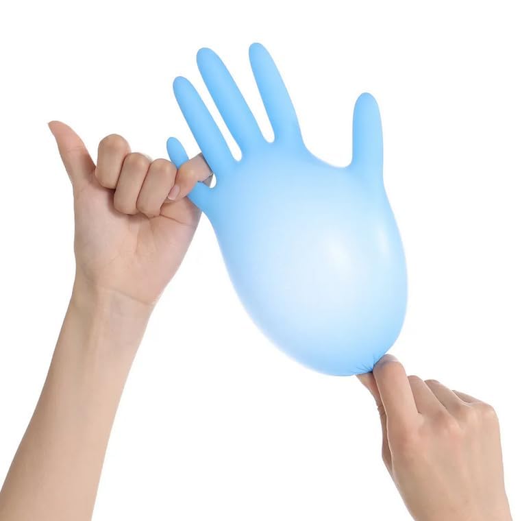 Gedikum 1000 (10x100 Stk) Nitril-Handschuhe, puderfrei, latexfrei, hypoallergen, Lebensmittelhandschuhe, medizinische Einweghandschuh, Gummihandschuhe S, M, L, XL (L)