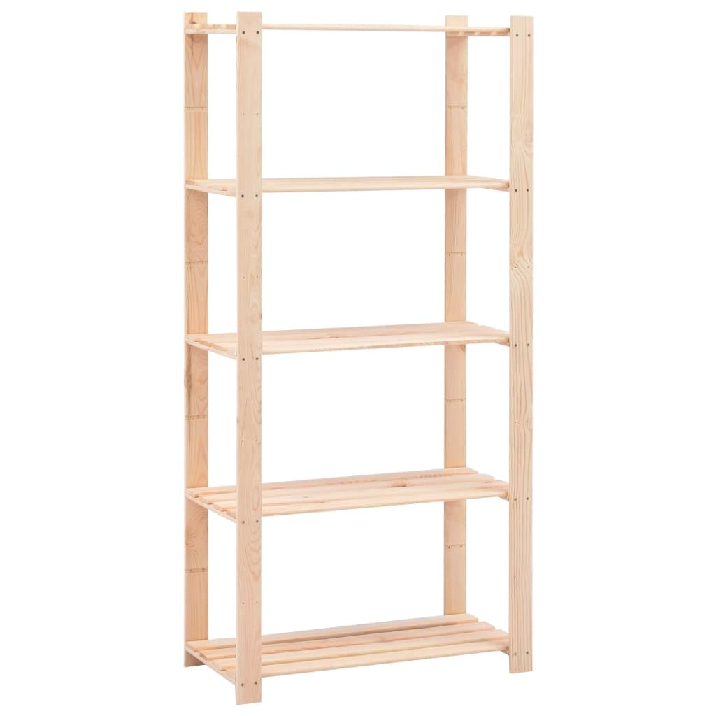 Générique Étagères de Rangement à 5 Niveaux 3 pcs 80x38x170 cm Pin 250 kg,Entreprise & Industrie,Stockage Industriel,Étagères industrielles,3051114