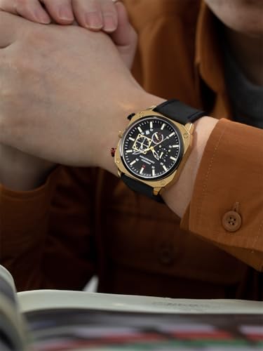 Image of French Connection Chronexis Black Dial Chronograph Watch for Men - FCB19GBL