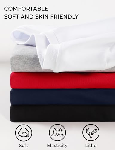 BOOPH Boys Long Sleeve Shirts Kids Crewneck Basic Tee Sports Pollover T-Shirt4