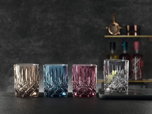Image of Nachtmann Noblesse Collection 4 inch Whiskey Tumbler, Made of Fine Crystal Glass, Glass for Bourbon, Whiskey, & Other Beverages, 10.4-Ounces, Dishwasher Safe, Set of 2 (Tobacco)