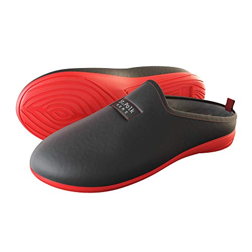 St.Polk® Zapatillas de Estar en casa Hombre/Mujer con Plantilla Extraible Slippers Pantuflas Fabricadas en España Original Unisex Invierno/Verano máxima Comodidad (Negro, Numeric_42)